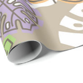 パステル葉ラッピング紙 ラッピングペーパー (ロールコーナー)