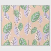 パステル葉ラッピング紙 ラッピングペーパー (フラット)