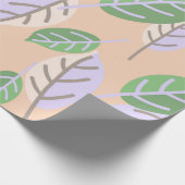 パステル葉ラッピング紙 ラッピングペーパー (角)