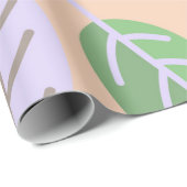 パステル葉ラッピング紙 ラッピングペーパー (ロールコーナー)