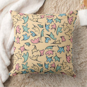 パステル葉黄色 クッション (ブランケット)