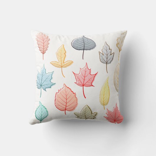 パステル葉 クッション (裏面)