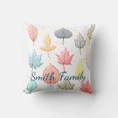 パステル葉 クッション (正面)