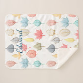 パステル葉 シェルパブランケット (正面(横))