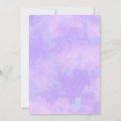 パステル薄紫クラウドナイン赤ちゃんシャワー 招待状 (裏面)