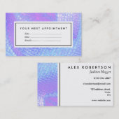 パステル薄紫マーメイドスケールアポイントメントカード 予約カード (正面/裏面)