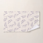 パステル薄紫ミニマルフローラ自然パターン バスタオルセット (ハンドタオル)