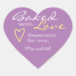 パステル薄紫ラベシンプルンダーハートメイドラブシェイプ ハートシール