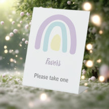 パステル薄紫レインボーベビーシャワーウィビリーズ