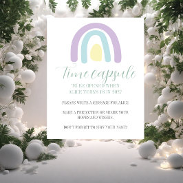 パステル薄紫レインボー1stバースデータイムカプセル ポスター