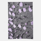パステル薄紫ワイルドフラワー キッチンタオル (縦)