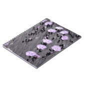 パステル薄紫ワイルドフラワー ノートブック (左側)