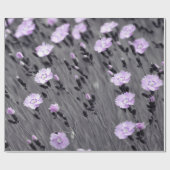 パステル薄紫ワイルドフラワー ラッピングペーパー (フラット)