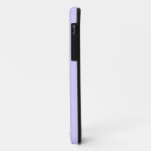 パステル薄紫無地のカラーミニマリストのパーソナライズ Case-Mate iPhoneケース (裏面/左)