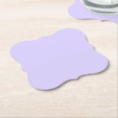 パステル薄紫無地のカラー |クラシック |エレガント | ペーパーコースター (アングル)