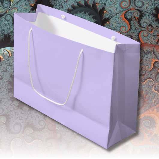 パステル薄紫無地のカラー |クラシック |エレガント | ラージペーパーバッグ