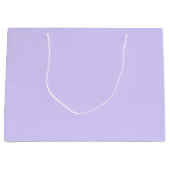 パステル薄紫無地のカラー |クラシック |エレガント | ラージペーパーバッグ (正面)