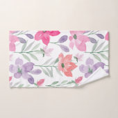 パステル薄紫赤面ラベンダーピンクパタモダンーン バスタオルセット (ハンドタオル)