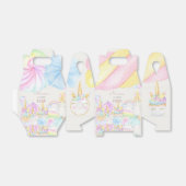 パステル虹の水色ユニコーン甘い誕生日 フェイバーボックス (折り畳みなし)