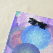 パステル虹の色の泡 – 3D光学 ビーチタオル (インサイチュ)