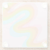 パステル虹の角 ガラスコースター (裏面)