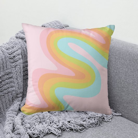 パステル虹の角 クッション