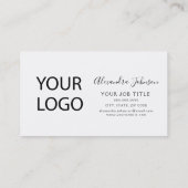 パステル虹彩色フォイルブルー紫あなたのロゴ 名刺 (裏面)