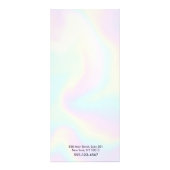 パステル虹色の書道サロンサービスメニュー ラックカード (裏面)