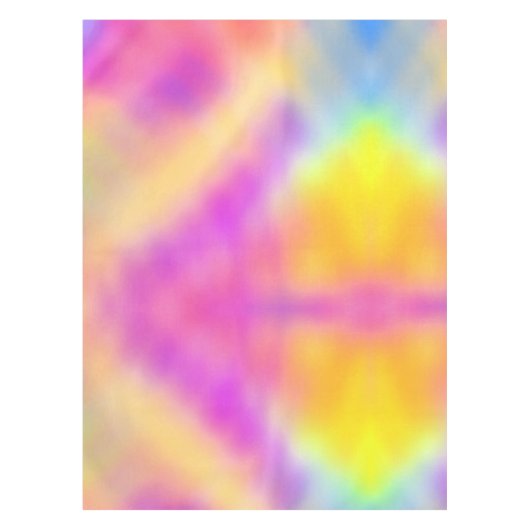 パステル虹色グラデカラフルーションデザイン テーブルクロス (正面)