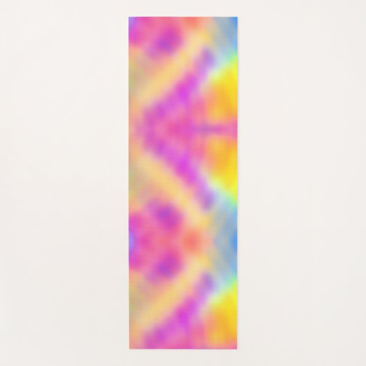 パステル虹色グラデカラフルーションデザイン ヨガマット (正面)