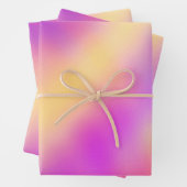 パステル虹色グラデカラフルーションデザイン ラッピングペーパーシート (インサイチュ)