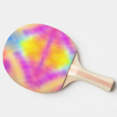 パステル虹色グラデカラフルーションデザイン 卓球ラケット (横)