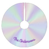 パステル虹色パレットグラデーション ブラッシュドポリエステルツリースカート (正面)