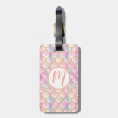 パステル虹色マーメイドパタはかりで測ーン ラゲッジタグ (裏面縦)