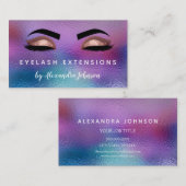 パステル虹色金ゴールドまつ毛エクステンション 名刺 (正面/裏面)