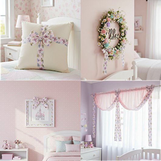 パステル蝶 サテンリボン