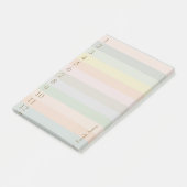 パステル行(大きい金ゴールド数) ポストイット (アングル)