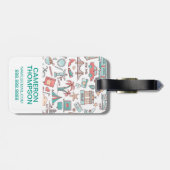パステル観光客パターン ラゲッジタグ (裏面横)