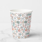 パステル観光客パターン 紙コップ (右)