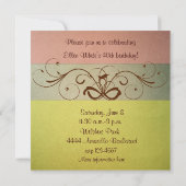 パステル誕生日招待状 招待状 (裏面)