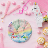パステル誕生日 ペーパープレート (パーティー)