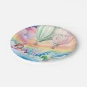 パステル誕生日 ペーパープレート (アングル)