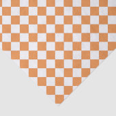 パステル調のオレンジダイヤモンドのチェッカーボードパターン 薄葉紙 (詳細)