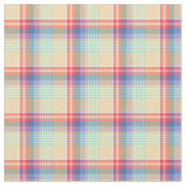 パステル調のガーリーな格子縞 ファブリック