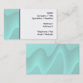 パステル調のターコイズの抽象芸術の渦巻のイメージ 名刺 (正面/裏面)