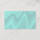 パステル調のターコイズの抽象芸術の渦巻のイメージ 名刺 (裏面)