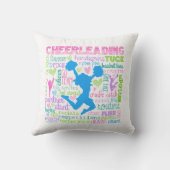 パステル調のチアリーティングはタイポグラフィを言い表わします クッション (裏面)