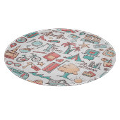 パステル調のツーリストパターン カッティングボード (角)