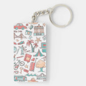 パステル調のツーリストパターン キーホルダー (裏面)