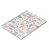 パステル調のツーリストパターン ノートブック (左側)